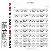 Sade - Kiss Of Life | Drum Sheet + Play-Along Track